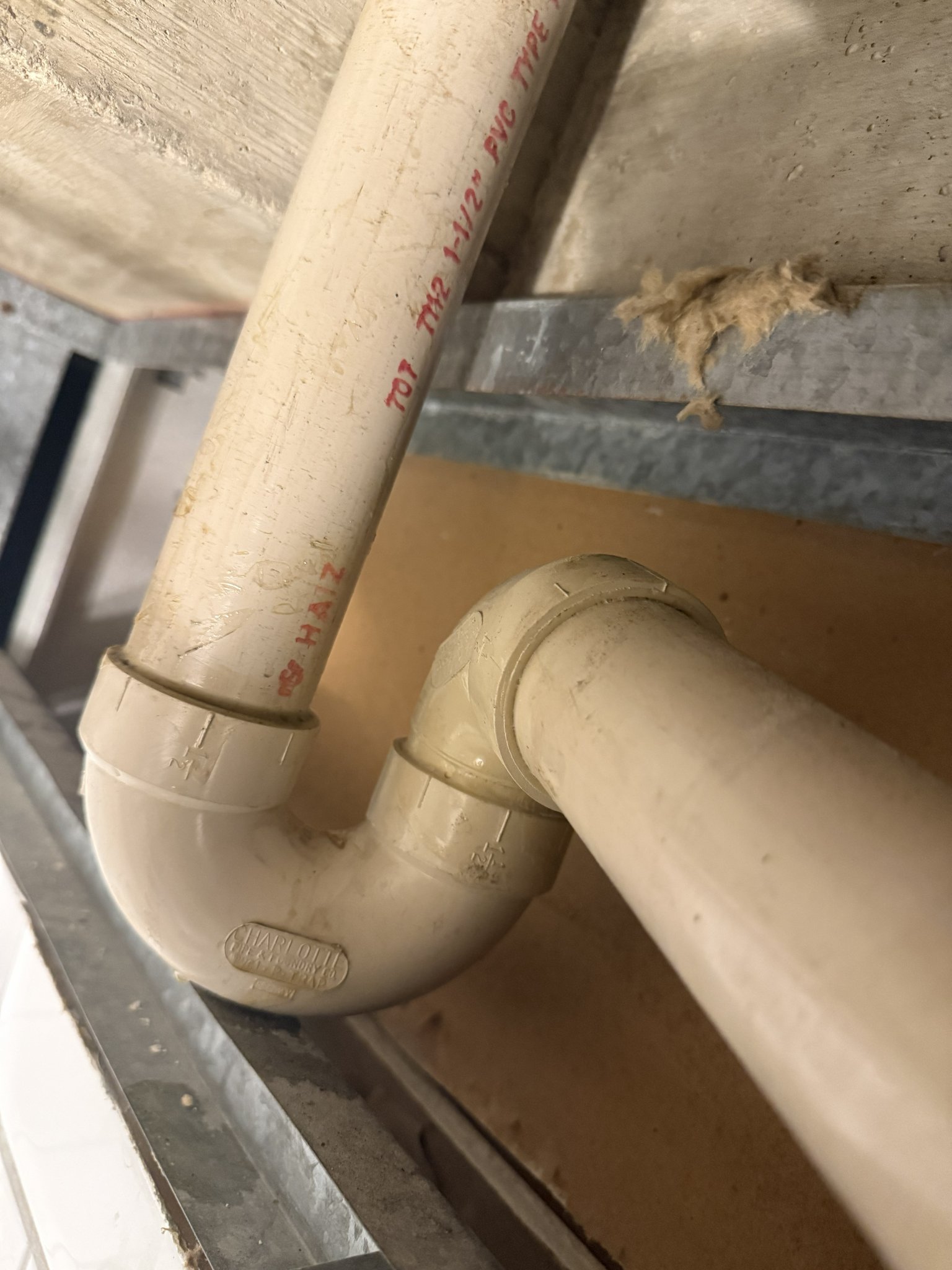 Charlotte PVC Drain Elbow — Tight Space Install